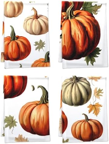 Oeuct Autum Decor Kitchen Towels Set 4Pcs