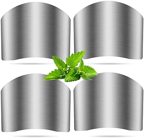 WOPIOYEN 4-Piece stainless steel finger guards for slicing and chopping