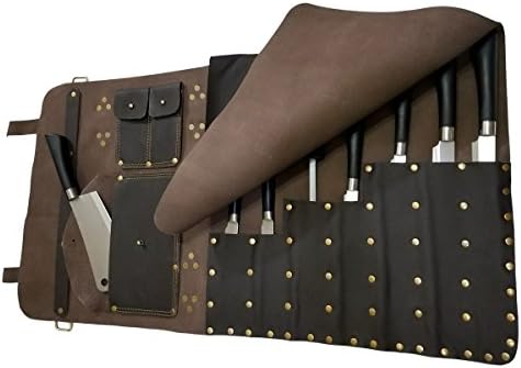 Premium Leather Chef Knife Bag With 7 Slots
