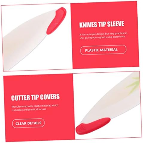 SHOWERORO Professional Knife Blade Tip Protectors 30-Piece Set Red Plastic Guards