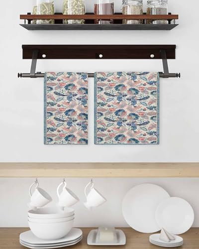 Falaniique Teal Blue Paisley Hand Towels Set of 3