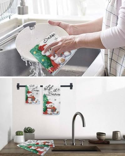 Christmas Bear Hand Towels Set