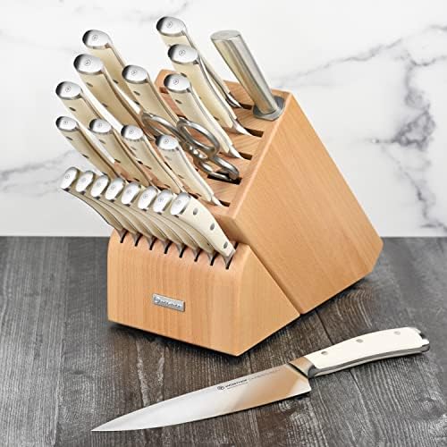 Wsthof Classic Ikon Creme 23 Piece Knife Block SetPrecision Edge Lifetime Warranty