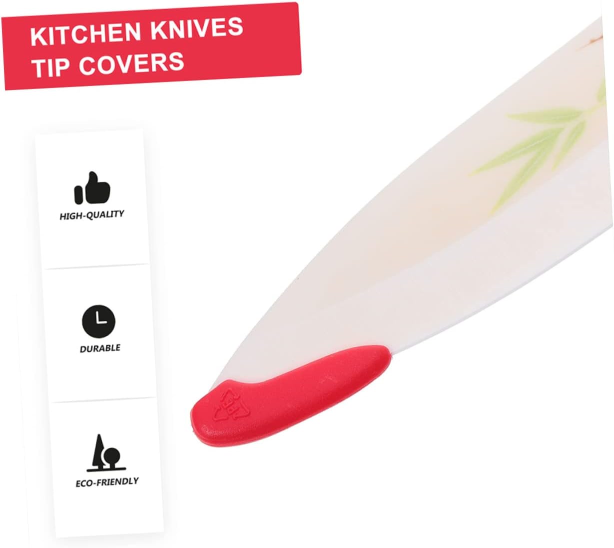 SHOWERORO Professional Knife Blade Tip Protectors 30-Piece Set Red Plastic Guards