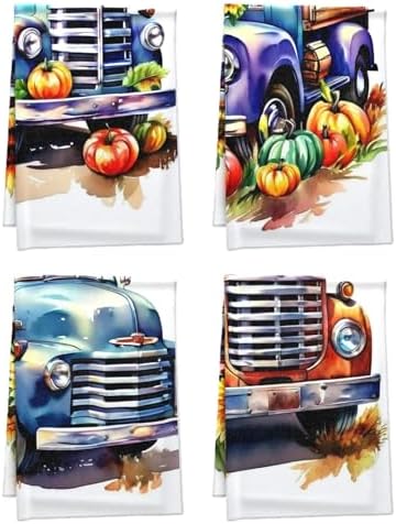 Oeught Modern Autumn Tea Towel Set of 4 16x24in