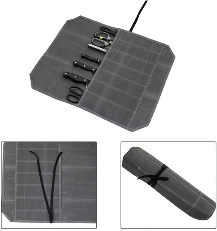 7-Knives Roll Case Storage Bag - Heavy-Duty Protective