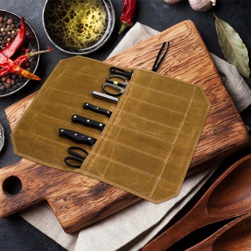 7-Knives Roll Case Storage Bag - Heavy-Duty Protective