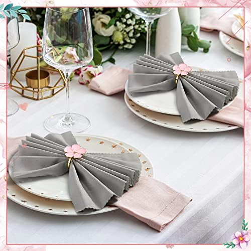 Elegant Gold Napkin Ring Set for Weddings