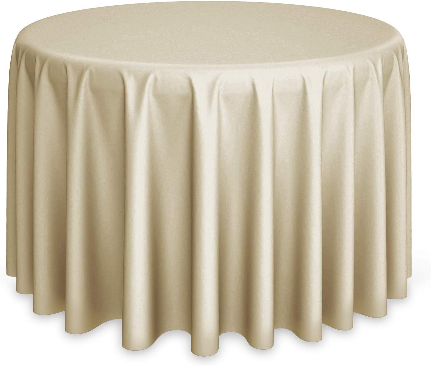 Lanns Linens 108 Round Beige Tablecloth for Weddings Events and Restaurants
