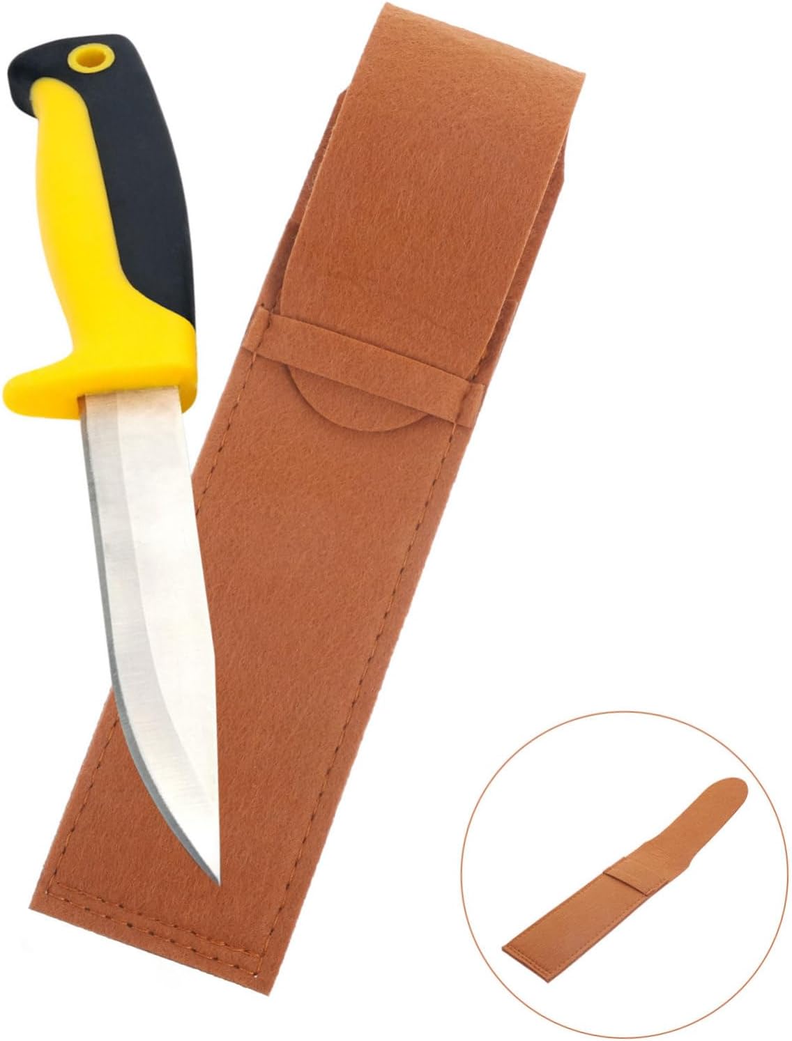 Unomor 2-Piece Leather Knife Storage Bag for Professional Cooking