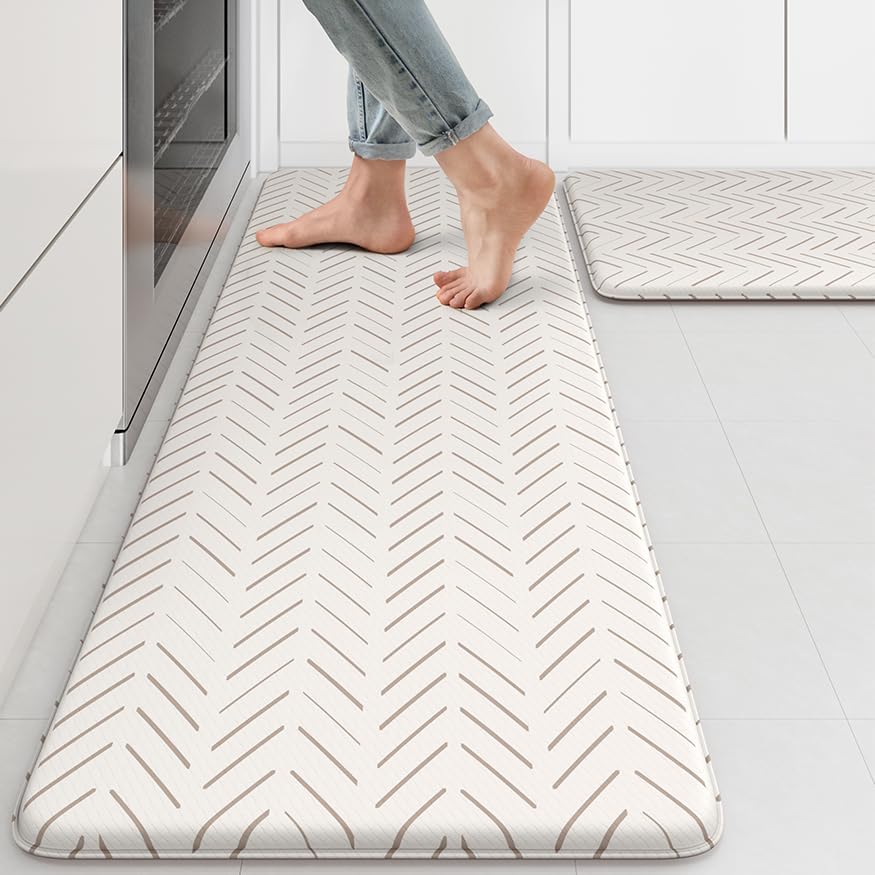 Anti-Fatigue Kitchen Mat Set for Easy Standing Non-Slip Durable