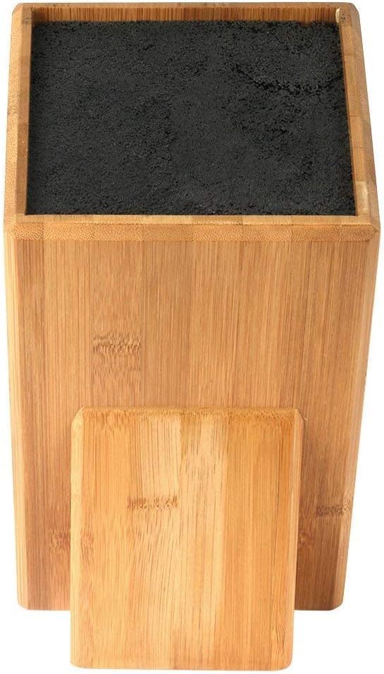 Universal Kitchen Knife Holder - Extra Large Bamboo Wood Kitchen Knives Organizer