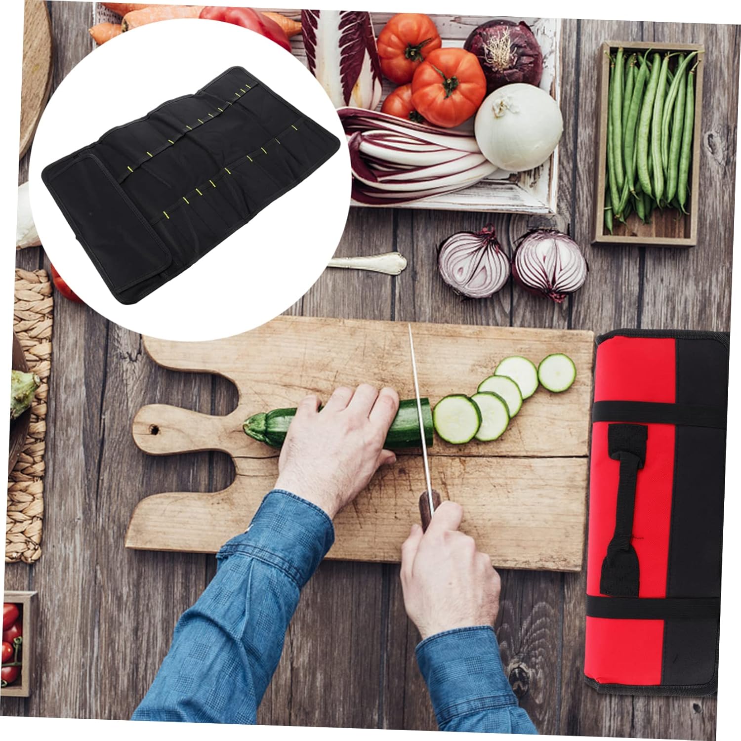 1pc Roll 22 Knife Case multiplicado de Oxford Cloth