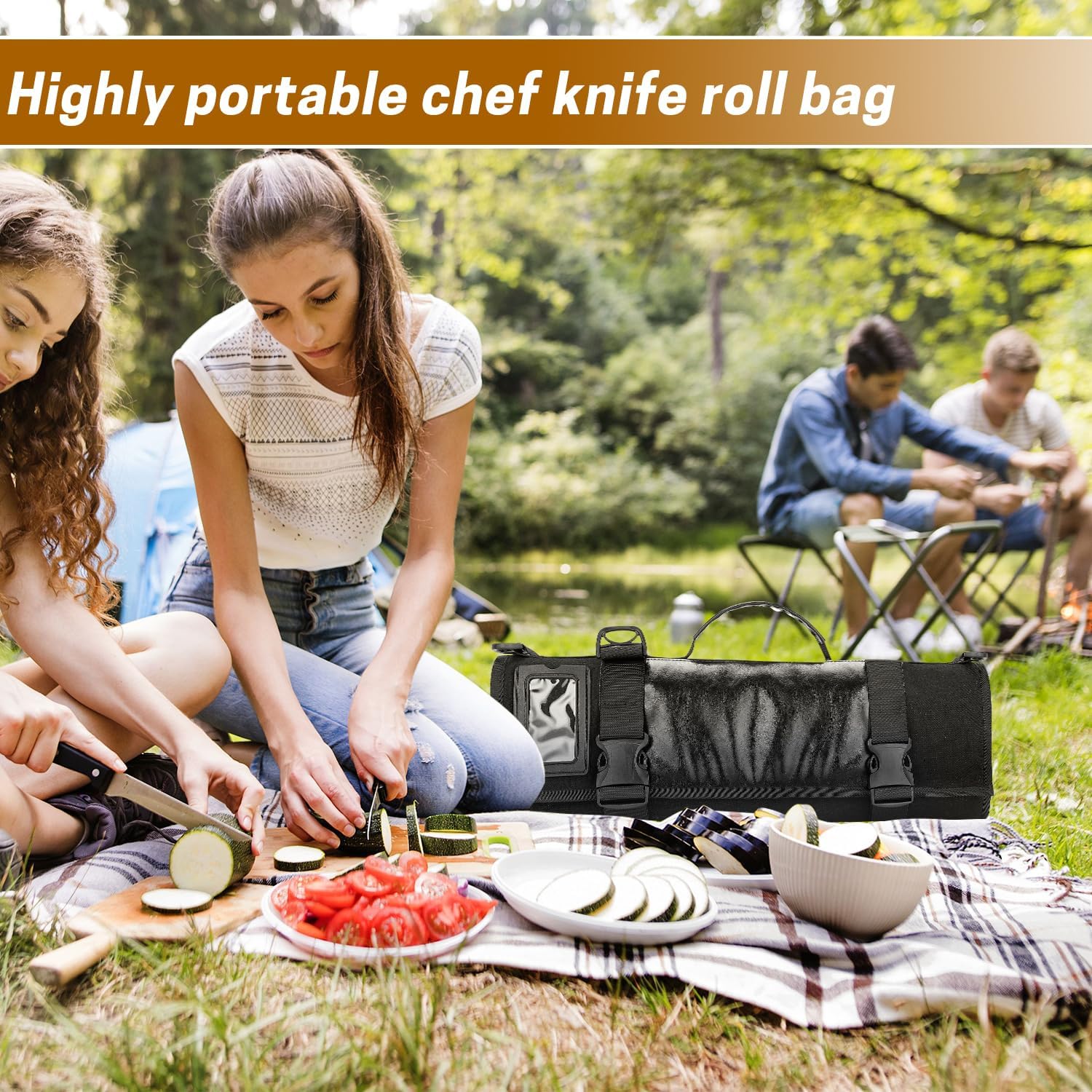 SWISSELITE Chef Knife Roll Bag Heavy Duty
