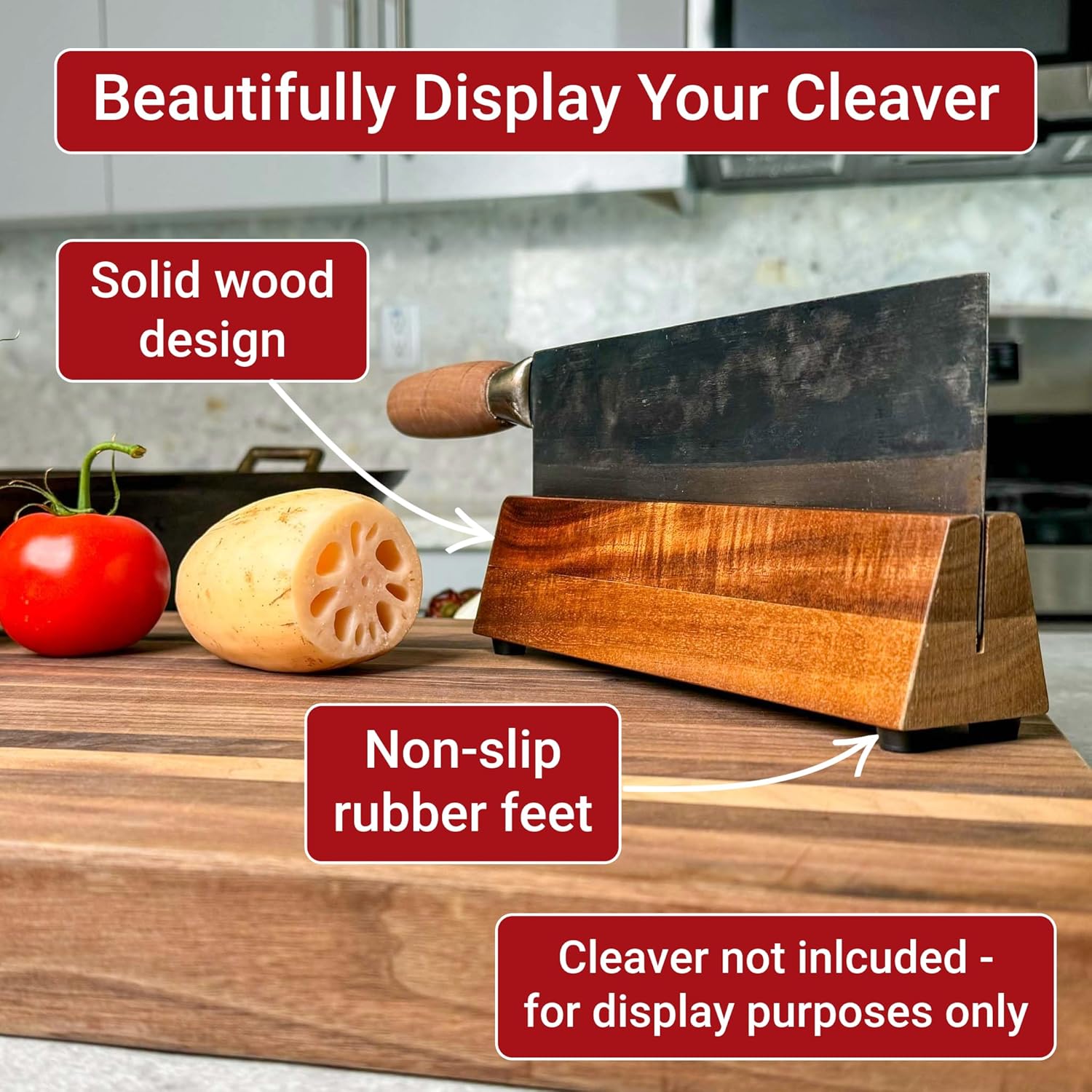 Cleaver Stand 83-inch Wooden Cleaver Storage Block